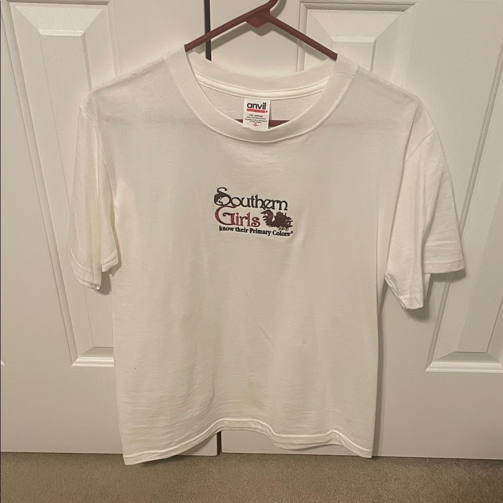 Anvil Women's White SC Gamecocks Southern Girls T-shirt Small (Like New)